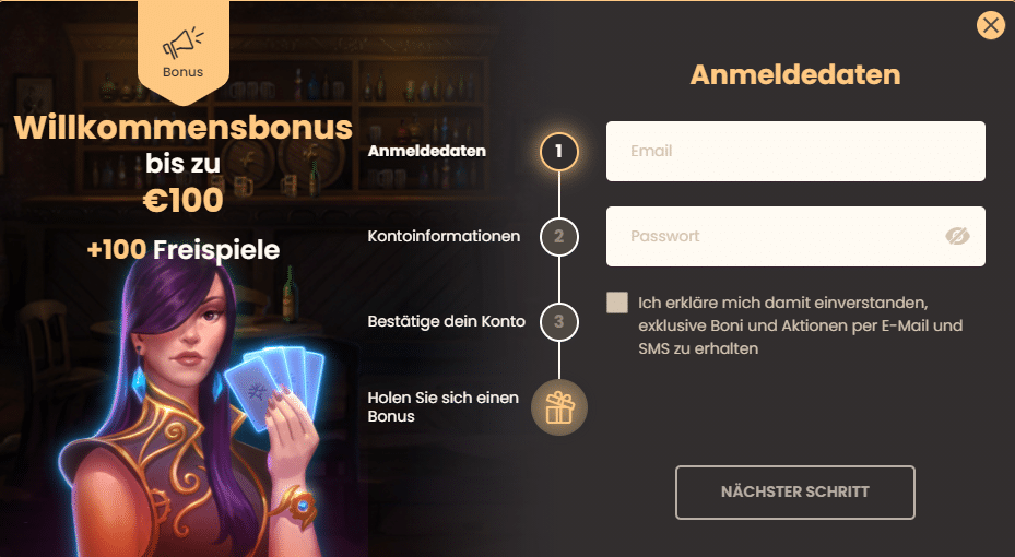 Registrierung bei Online Casinos Schweiz